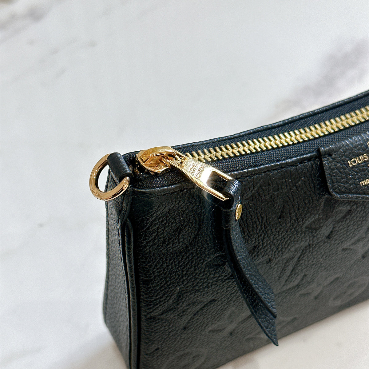 LV Easy Pouch in Black Empreinte Leather