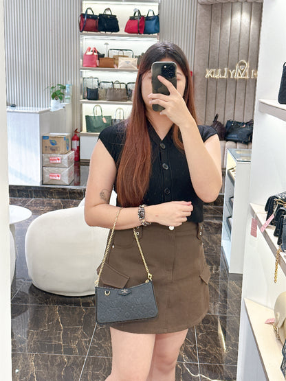LV Easy Pouch in Black Empreinte Leather