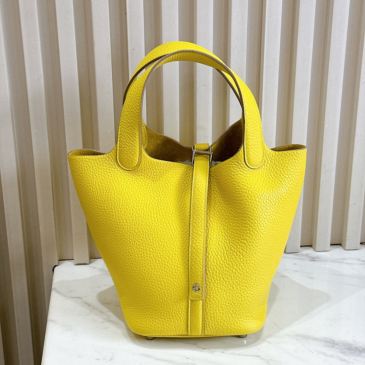 Hermes Picotin 18 in Limoncello PHW
