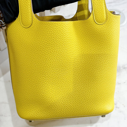 Hermes Picotin 18 in Limoncello PHW