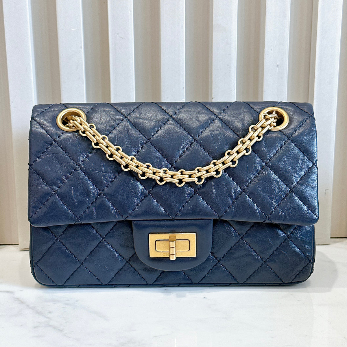 Chanel 2.55 Mini Reissue Flap in Navy Blue