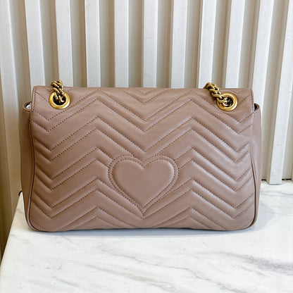 Gucci Marmont Medium Flap in Rose Pink