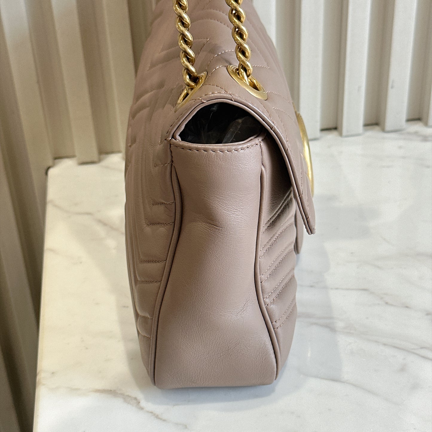 Gucci Marmont Medium Flap in Rose Pink