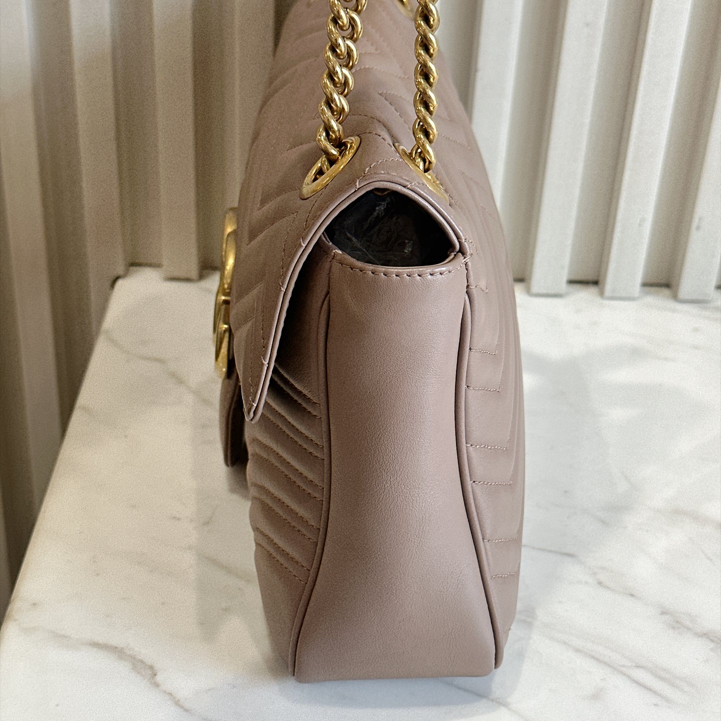Gucci Marmont Medium Flap in Rose Pink