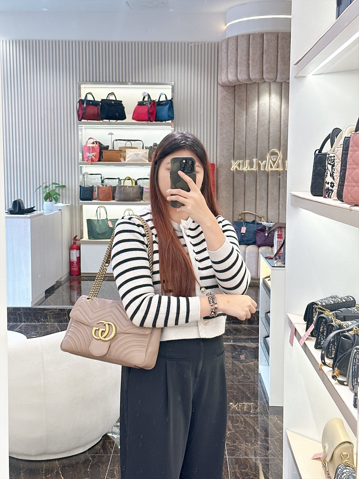 Gucci Marmont Medium Flap in Rose Pink