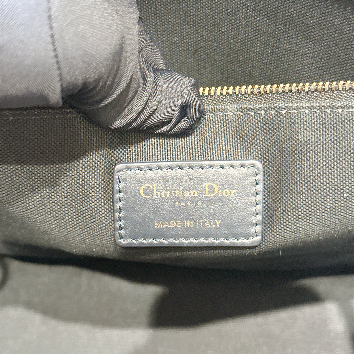 Dior Medium Book Tote In Blue Oblique and Calfskin