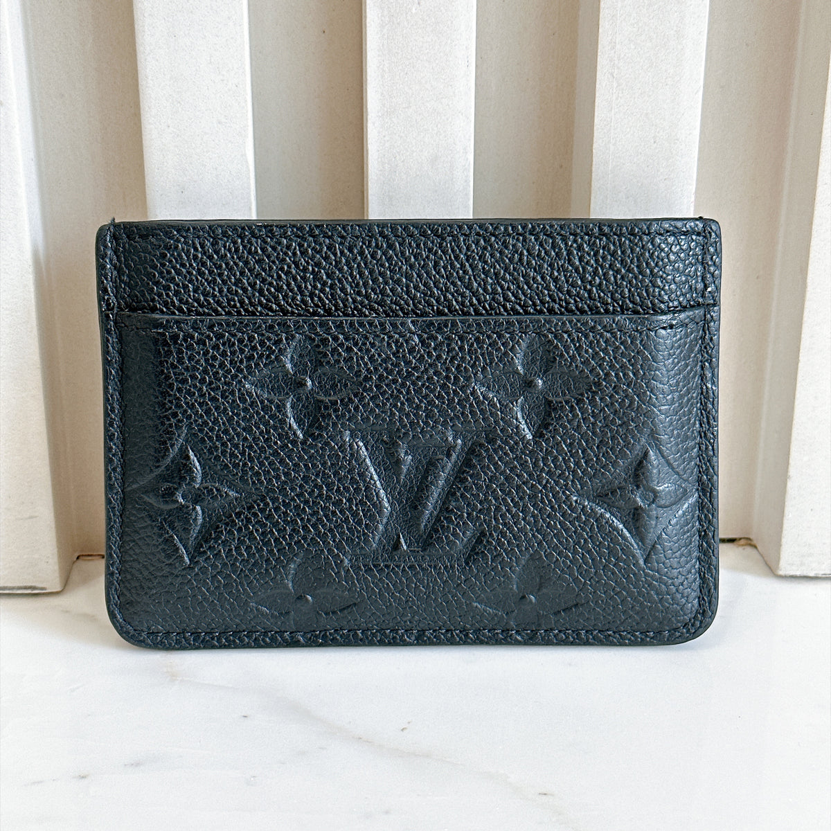 LV Card Holder in Black Empreinte Leather