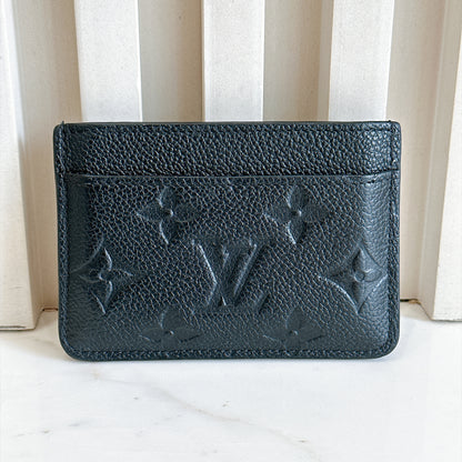 LV Card Holder in Black Empreinte Leather