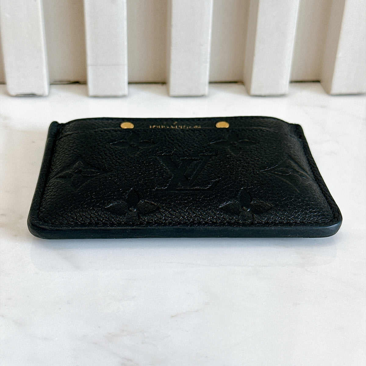 LV Card Holder in Black Empreinte Leather