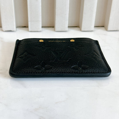 LV Card Holder in Black Empreinte Leather