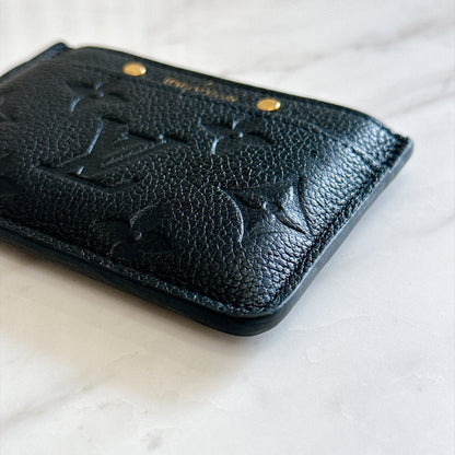 LV Card Holder in Black Empreinte Leather
