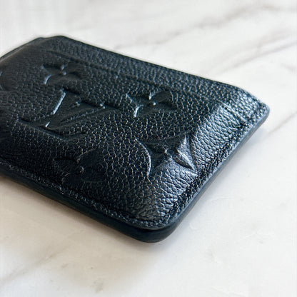 LV Card Holder in Black Empreinte Leather