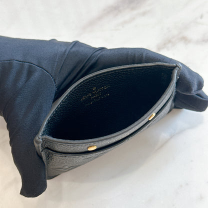 LV Card Holder in Black Empreinte Leather