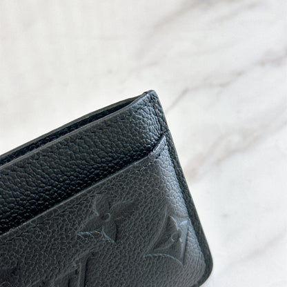 LV Card Holder in Black Empreinte Leather