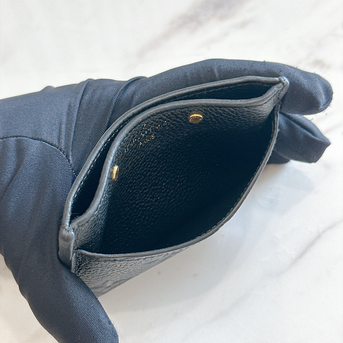 LV Card Holder in Black Empreinte Leather