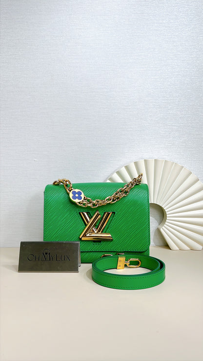 LV Twist PM in Emerald Green Epi Leather