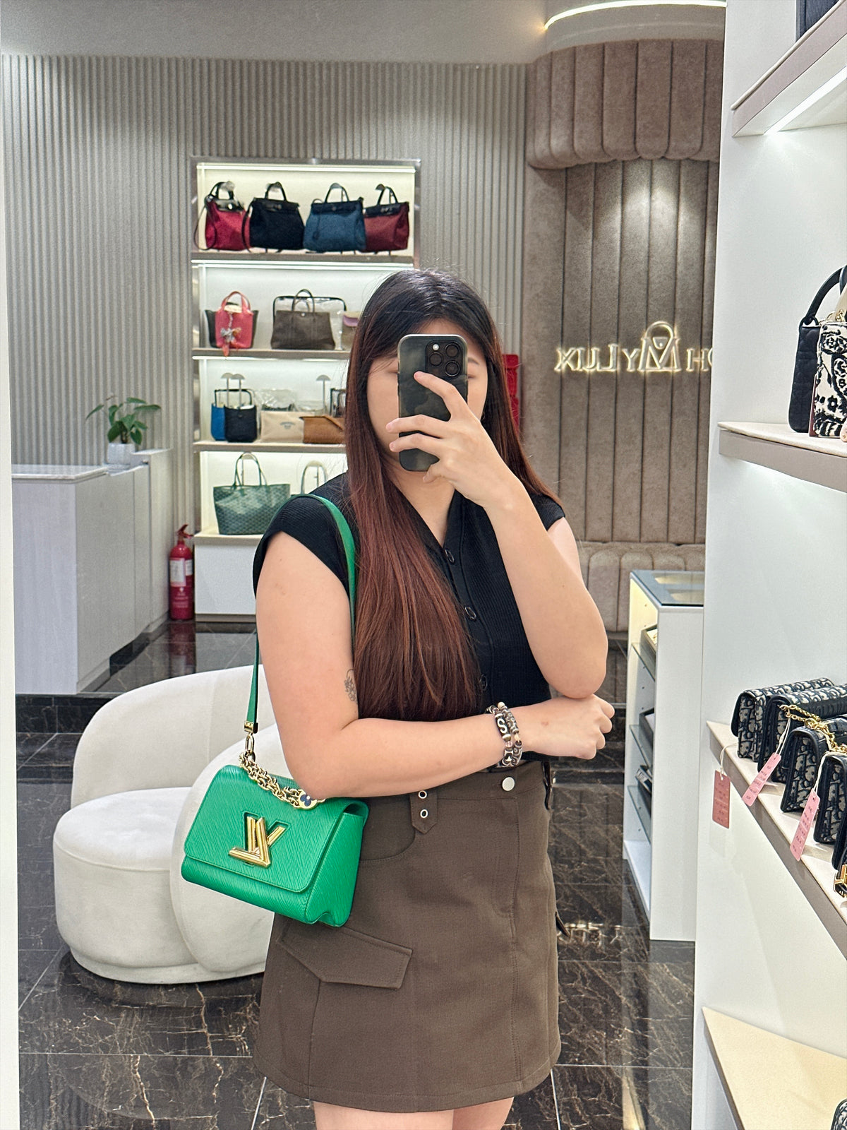 LV Twist PM in Emerald Green Epi Leather