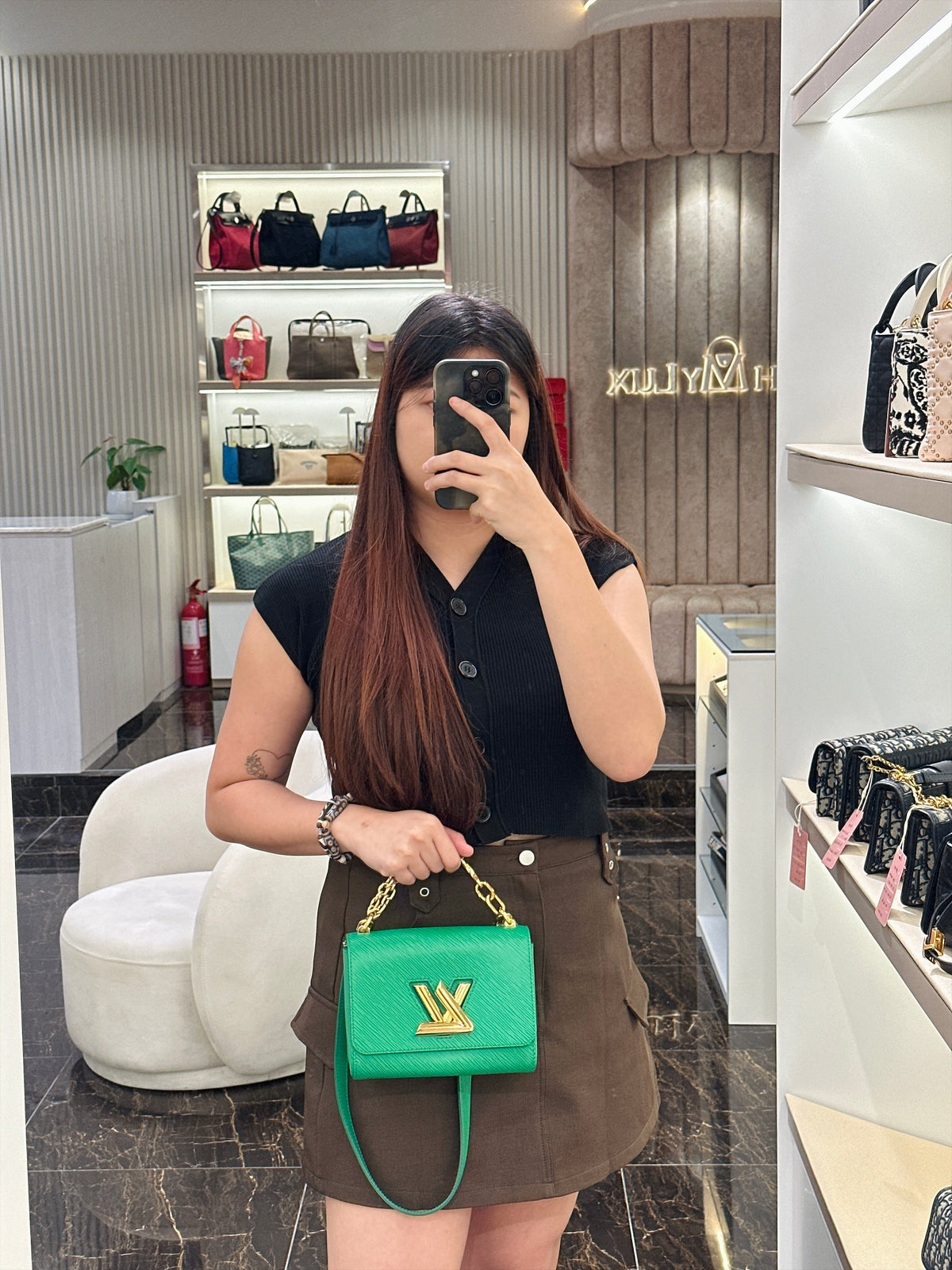 LV Twist PM in Emerald Green Epi Leather