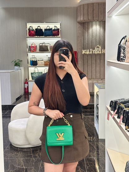 LV Twist PM in Emerald Green Epi Leather