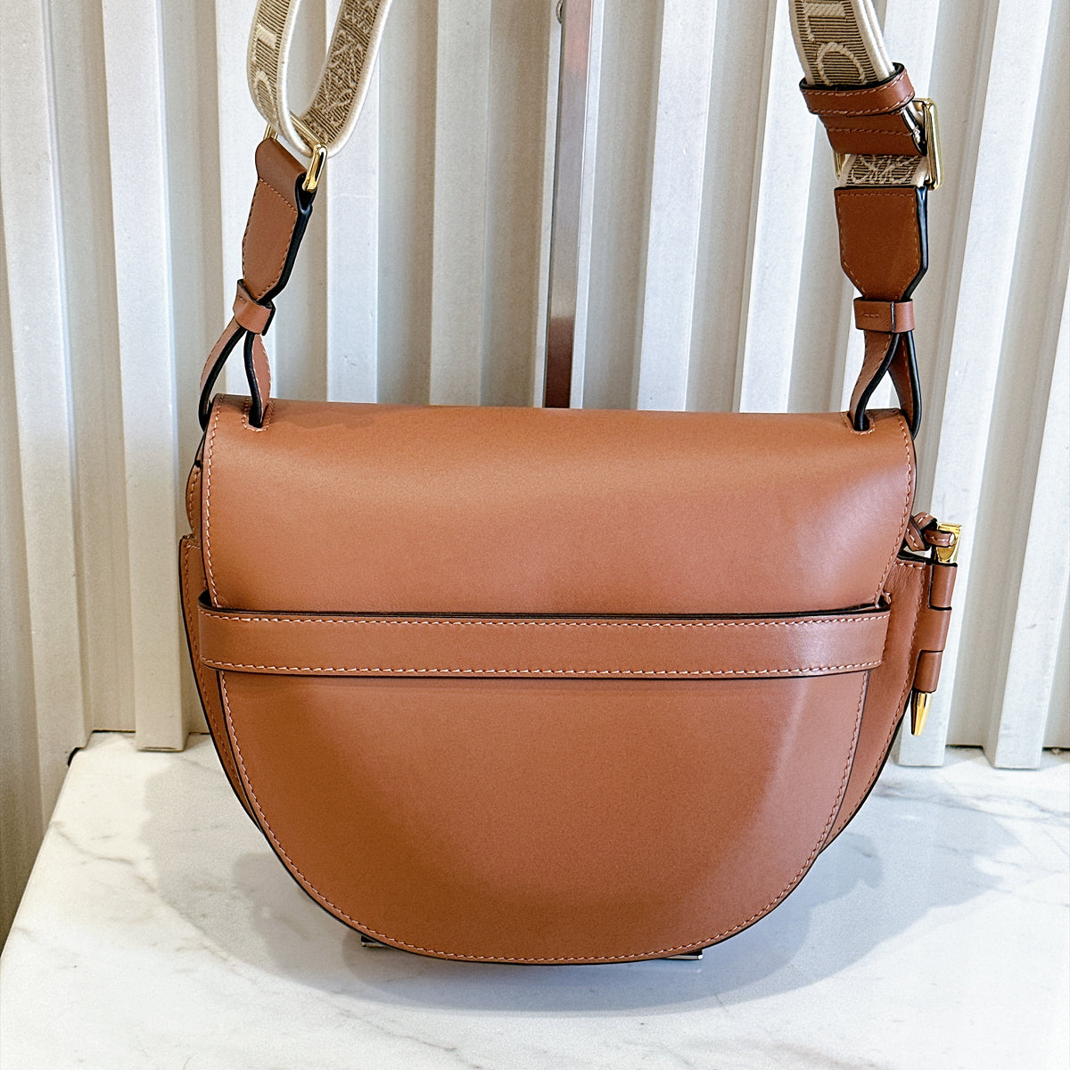Loewe Gate Small in Tan Calfskin