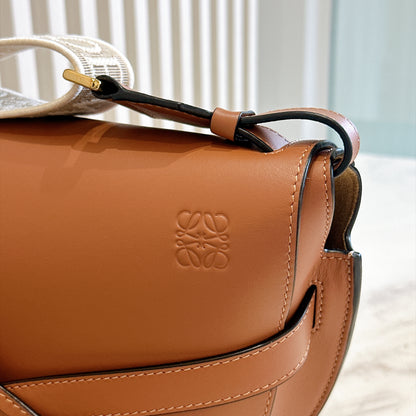 Loewe Gate Small in Tan Calfskin