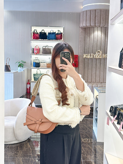 Loewe Gate Small in Tan Calfskin