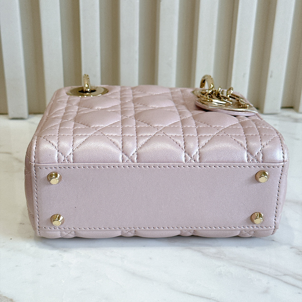Lady Dior Mini in Pearlescent Pink