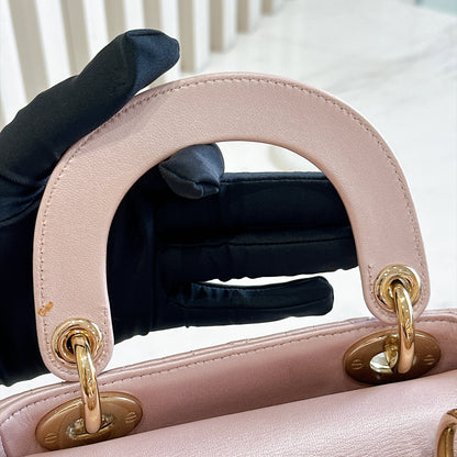 Lady Dior Mini in Pearlescent Pink