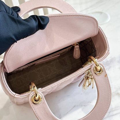 Lady Dior Mini in Pearlescent Pink