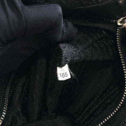 Prada Crispy Nylon Metal Shopping Tote In Black