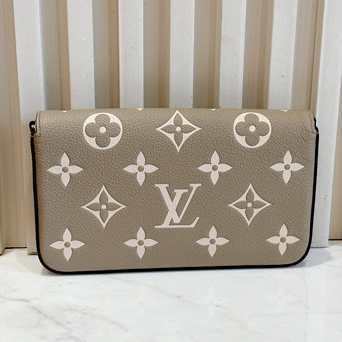LV Felicie Pochette in Touterelle/Creme Empreinte Leather