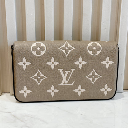 LV Felicie Pochette in Touterelle/Creme Empreinte Leather