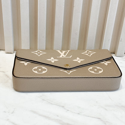 LV Felicie Pochette in Touterelle/Creme Empreinte Leather