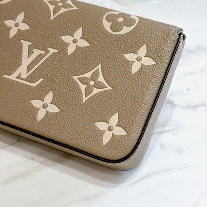 LV Felicie Pochette in Touterelle/Creme Empreinte Leather