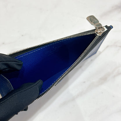 LV Taigarama Coin Card Holder in Cobalt Blue