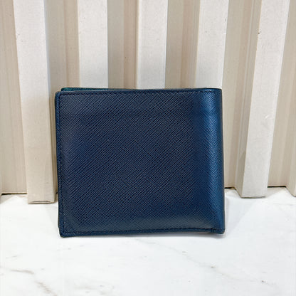 Prada Saffiano Leather Wallet in Baltico