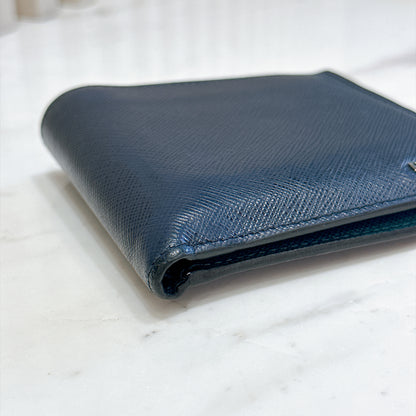 Prada Saffiano Leather Wallet in Baltico
