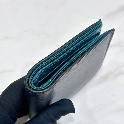 Prada Saffiano Leather Wallet in Baltico