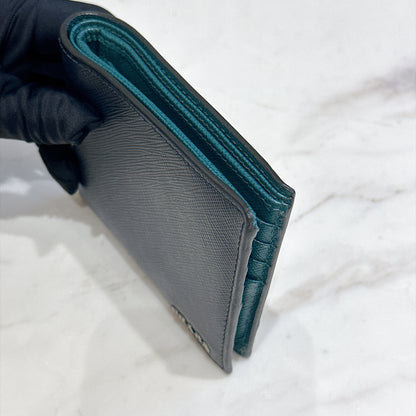 Prada Saffiano Leather Wallet in Baltico
