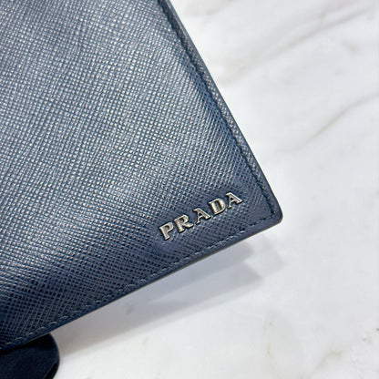 Prada Saffiano Leather Wallet in Baltico