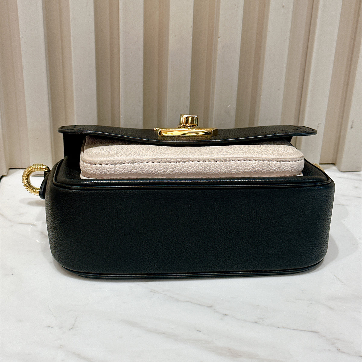LV Lockme Tender in Black in Grained Calf Leather