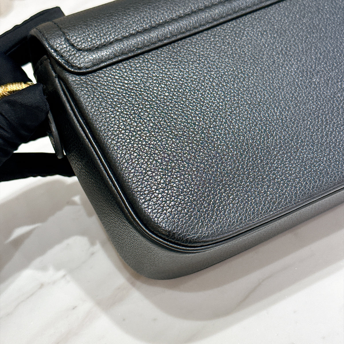 LV Lockme Tender in Black in Grained Calf Leather
