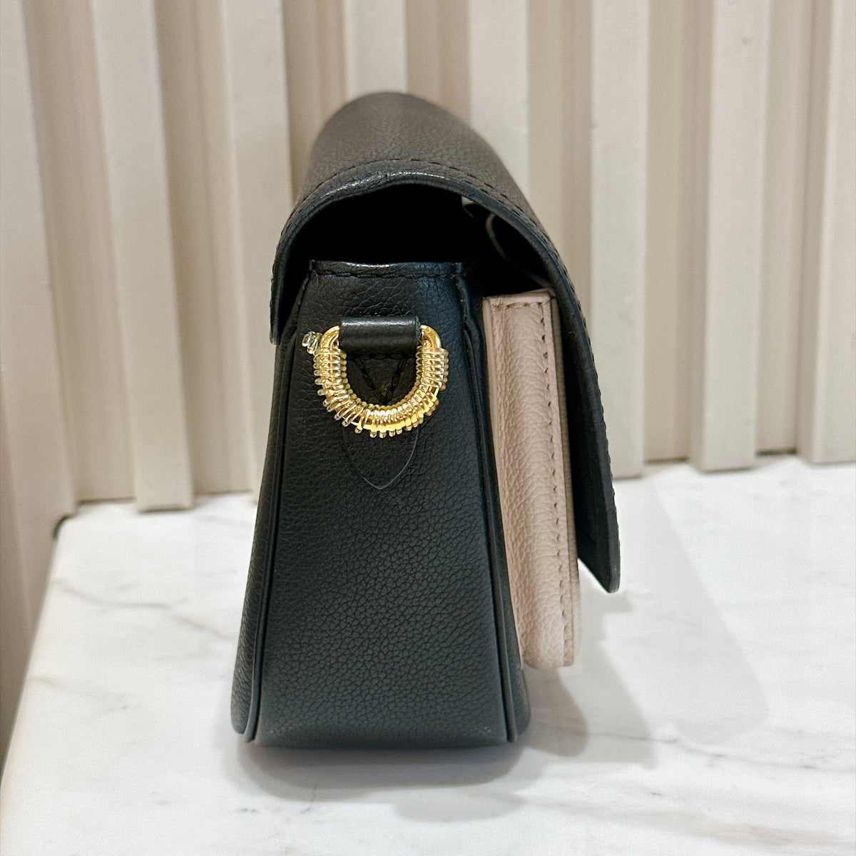 LV Lockme Tender in Black in Grained Calf Leather