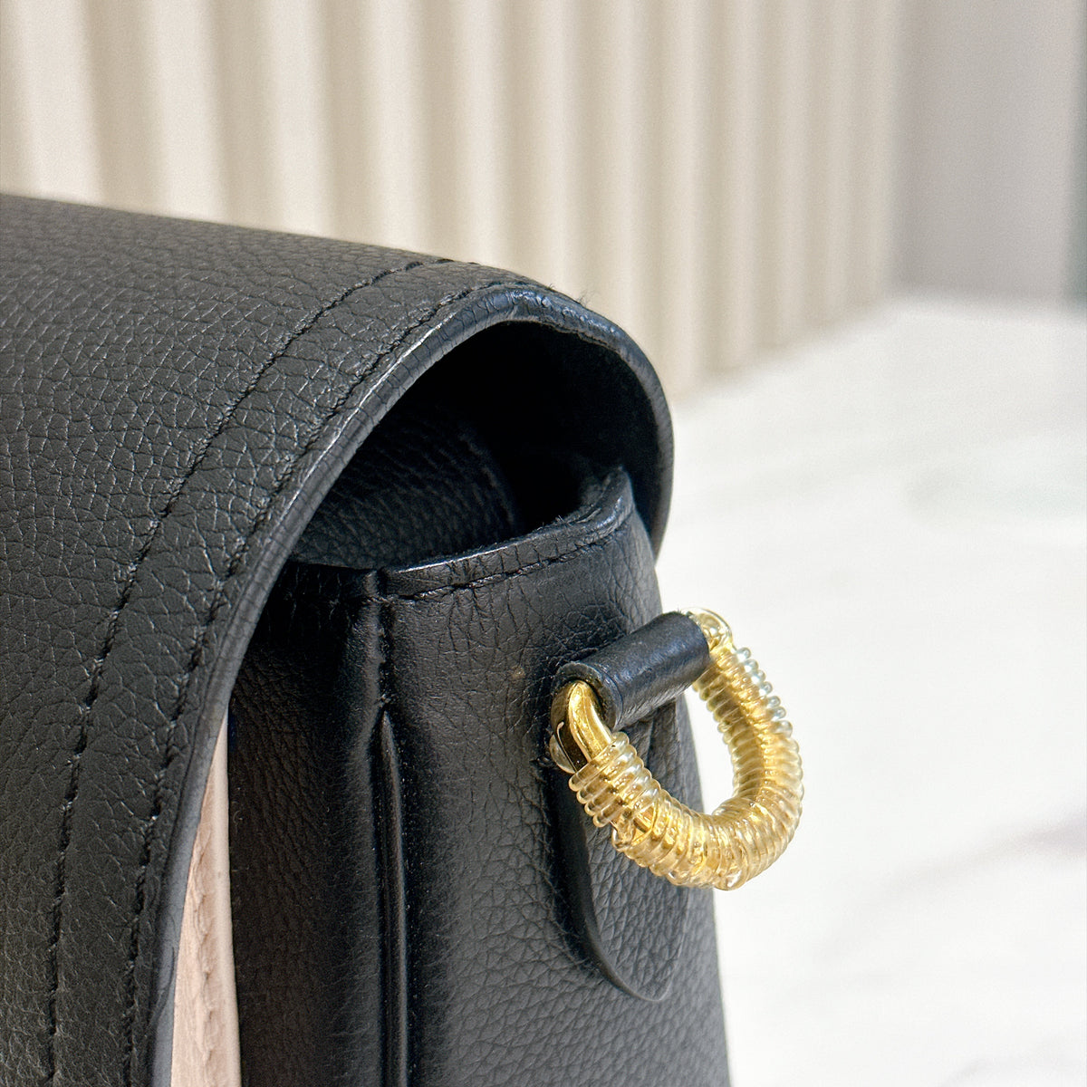 LV Lockme Tender in Black in Grained Calf Leather
