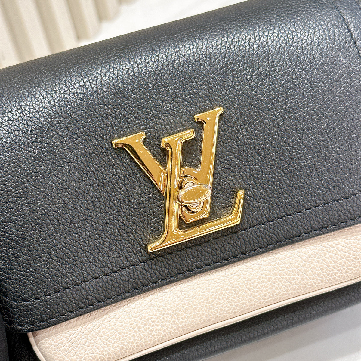 LV Lockme Tender in Black in Grained Calf Leather