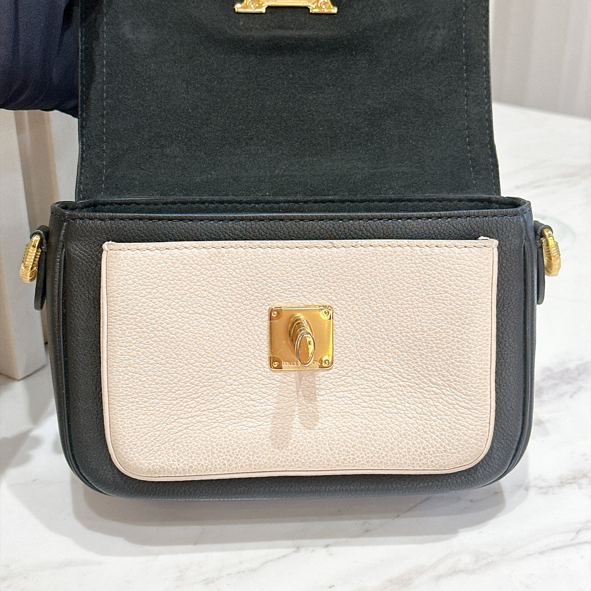 LV Lockme Tender in Black in Grained Calf Leather