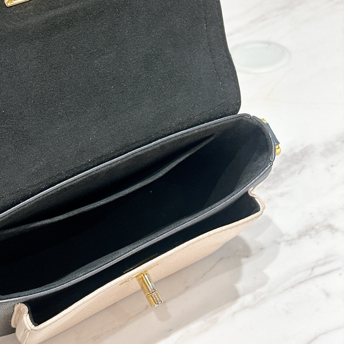 LV Lockme Tender in Black in Grained Calf Leather