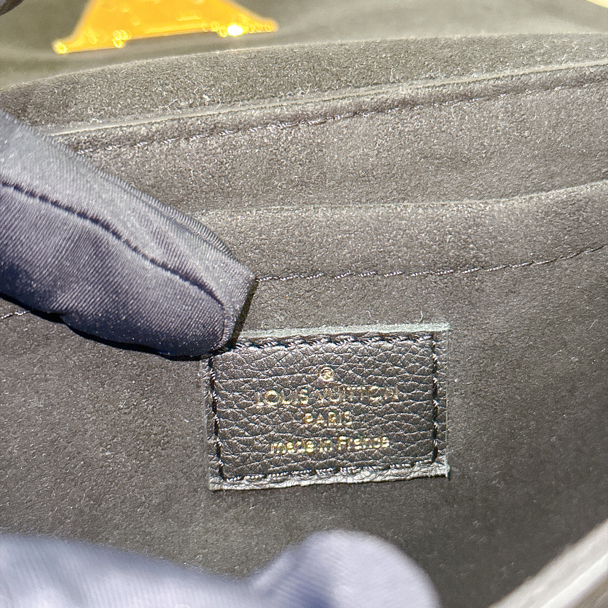 LV Lockme Tender in Black in Grained Calf Leather