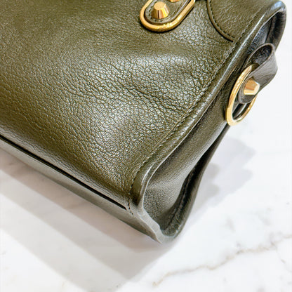 Balenciaga City Mini in Khaki GHW