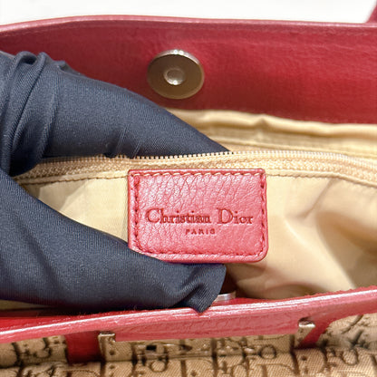 Dior Monogram Columbus Pocket Shoulder Bag in Beige / Red